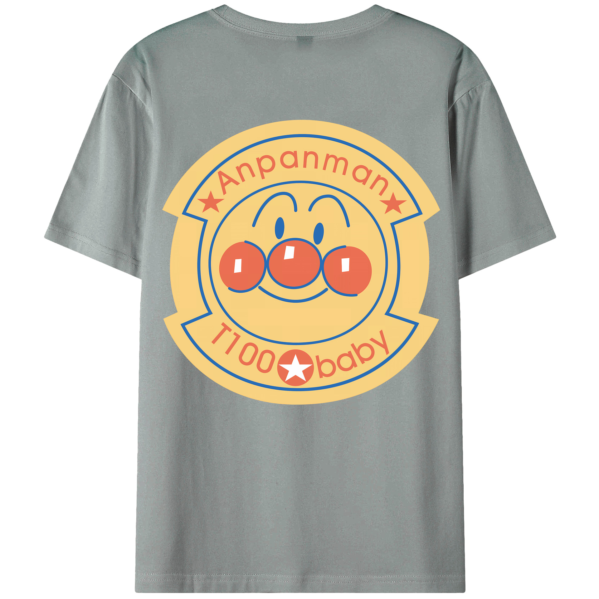 （画像用） アンパンマン Anpanman 綿100％ メンズ半袖Tシャツ（バックプリント） 通気性